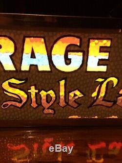 ROG Antique Old Style Lager Beer Motion Light Beverage Dept Color Sign