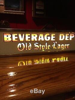 ROG Antique Old Style Lager Beer Motion Light Beverage Dept Color Sign