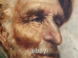 Raffaele Frigerio 1875-1948 Original Antique Portrait Of Old Italian Fisherman