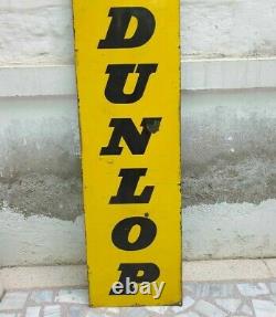 Rare 1920's Old Vintage Antique Dunlop Ad Big 6 Feet Porcelain Enamel Sign Board
