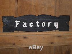 Rare 1940 Old Factory Cast Metal Industrial Trade Sign Vintage Antique Steampunk