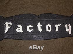 Rare 1940 Old Factory Cast Metal Industrial Trade Sign Vintage Antique Steampunk