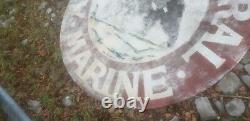 Rare 8ft Old Antique Boat Ship Algoma Steel Advertising Gas Oil Metal Sign