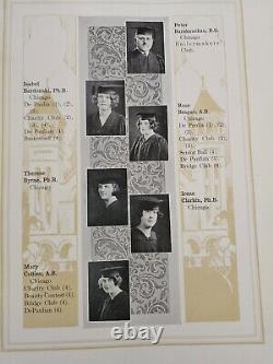 Rare Antique Old 1926 DePaul University Yearbook Some Staff & Student Signed