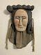 Rare Antique Old Korean Wooden Hahoe Mask Gaksi, Signed