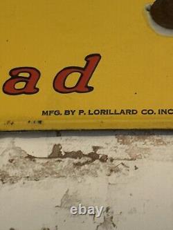 Rare! Antique Original 1930's OLD GOLD Cigarettes Porcelain Enamel Sign