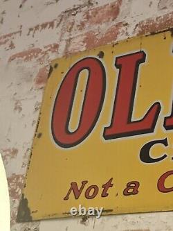Rare! Antique Original 1930's OLD GOLD Cigarettes Porcelain Enamel Sign