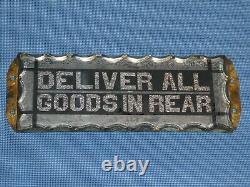 Rare Classic Old Original Deliver Goods Reverse Glass Store Sign Vintage Antique