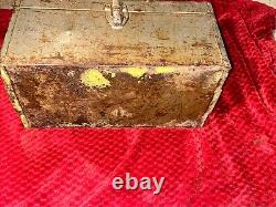 Rare GLOBE OIL TOOLS Antique Old Early California Petroliana Toolbox 1950 1960