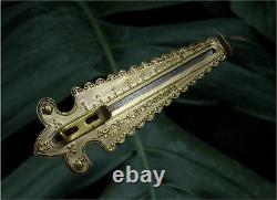Rare Old Brass Sewing Knife Signed Webster 19th Century Antique