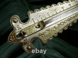 Rare Old Brass Sewing Knife Signed Webster 19th Century Antique