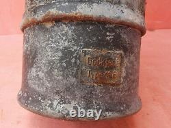 Rare Old Mining Carbide German Lamp Gas Cerosine Primitive Tool Signed Norway