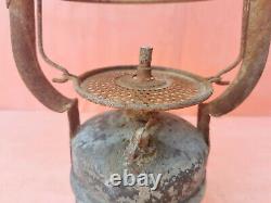 Rare Old Mining Carbide German Lamp Gas Cerosine Primitive Tool Signed Norway