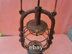 Rare Old Mining Carbide German Lamp Gas Cerosine Primitive Tool Signed Norway