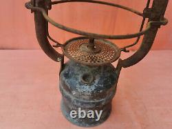 Rare Old Mining Carbide German Lamp Gas Cerosine Primitive Tool Signed Norway