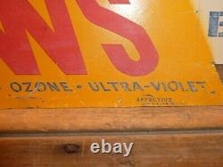 Rare Old Original Sterilized Pillows Vogue Pil-o-bar Hotel Sign Vintage Antique