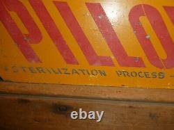 Rare Old Original Sterilized Pillows Vogue Pil-o-bar Hotel Sign Vintage Antique