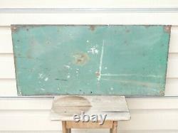 Rare Old Original Warning Close Clearance Railroad Train Porcelain Sign Antique