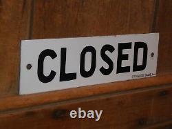 Rare Old Original'closed' Porcelain Store Door Sign Vintage Antique Stonehouse