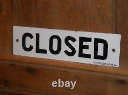 Rare Old Original'closed' Porcelain Store Door Sign Vintage Antique Stonehouse