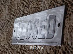 Rare Old Original'closed' Porcelain Store Door Sign Vintage Antique Stonehouse