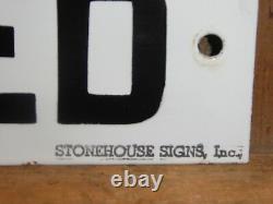 Rare Old Original'closed' Porcelain Store Door Sign Vintage Antique Stonehouse