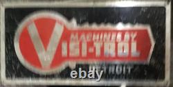 Rare Old antique Vintage Machines By Visitrol Co. Detroit 16x8Scarce Metal Sign