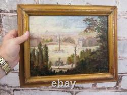Really old PAINTING Italian Roma landscape artist signed