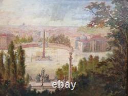 Really old PAINTING Italian Roma landscape artist signed