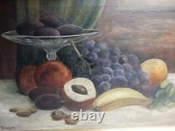 Really old PAINTING antique oil still life signed