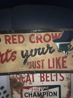 Red Crown Gasoline Advertisement Antique Old Vintage 1920s