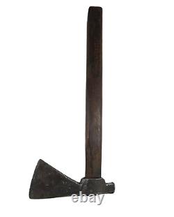 Revolutionary War 1750 \ 1780 18th Century Forged Iron Old Tomahawk Axe Signed