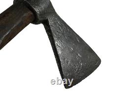 Revolutionary War 1750 \ 1780 18th Century Forged Iron Old Tomahawk Axe Signed