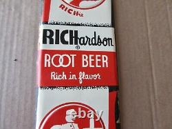 Richardson Richie Root Beer DOOR PUSH Rare Old Advertising Sign n. O. S. Original