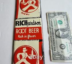 Richardson Richie Root Beer DOOR PUSH Rare Old Advertising Sign n. O. S. Original