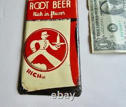 Richardson Richie Root Beer DOOR PUSH Rare Old Advertising Sign n. O. S. Original