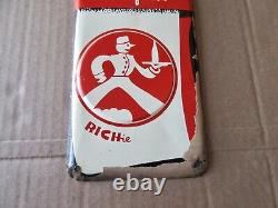 Richardson Richie Root Beer DOOR PUSH Rare Old Advertising Sign n. O. S. Original