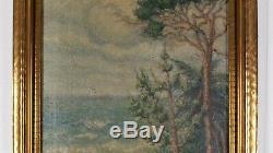Robert Houlberg Antique Early Coastal Miami Florida Old American Oil Painting