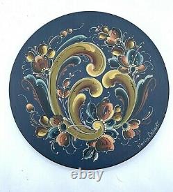 Rosemaling Plate by Nancy Schmidt Telemark 8 Vintage about 25 years old