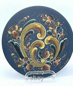 Rosemaling Plate by Nancy Schmidt Telemark 8 Vintage about 25 years old