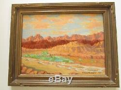 Roy James Painting Antique American California Desert Old Town Historic Rare