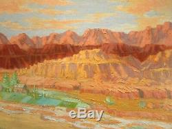 Roy James Painting Antique American California Desert Old Town Historic Rare