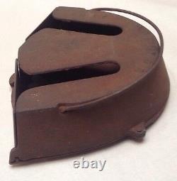 SAD IRON antique STOVE OVEN rare CAST IRON primitive MONITOR rare 1800's rare