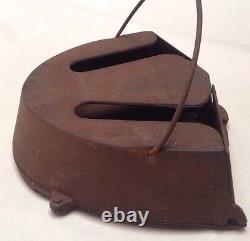 SAD IRON antique STOVE OVEN rare CAST IRON primitive MONITOR rare 1800's rare