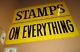 Stamps On Everything -2 Swinging Signs One Bid Old-original From Highway Store