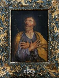 ST. JOSEPH ANTIQUE 17th CENTURY OLD MASTER OIL PAINTING ITALIAN 1670-1690