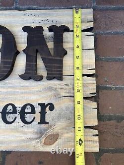 Saloon Tavern Whiskey Bar Wood Sign Old West Primitive Rustic Antique Look