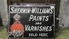 Sherwin Williams Paint And Varnish Porcelain Sign Antique