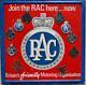 Sign Rac Old Rare Collectable Advertising Antique Original With Badges Garage