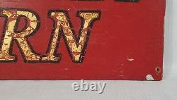 Sign antique vtg old paint Trolley Barn memorabilia shop country store
